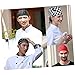 Holibanna Fashionable Skull Ribbon Turban Hat for Chefs Servers Black White Chef Hat Soft Canvas for Catering Cooking Daily Wear