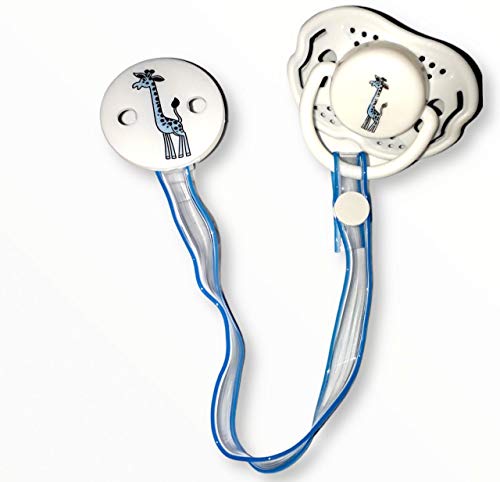 Prendedor para chupeta Boton GIRAFA FITA AZ SONNE, Sonne, AZUL