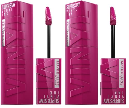 Image of Maybelline Super Stay Vinyl Ink Liquid Lip Color, Unafraid (Pack of 2)