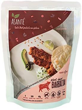 Asante Plant-Based Barbacoa - Vegetarian Food - Meatless, Vegan Alternative - Meat Substitute with Authentic Mexican Flavor - Fresh, Delicious Flavors Made With Natural Ingredients
