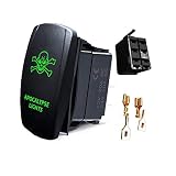 Adrenaline Cycles Dual Back Lit Led Green Light Apocalypse Rocker Switch On Off #Acasg