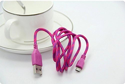 Casecover Universal Micro USB 3M 10FT Colorful Fabric Braided Data Cable Micro USB Data Sync Cable Charger Charging Cord for Android Samsung Galaxy S2 S3 S4 Note 2 HTC EVO One X S (8 purple)