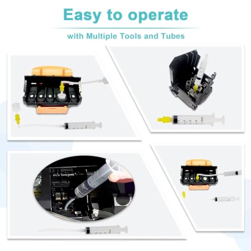 Printhead Cleaning Kit for Epson, 250mL Printer Cleaning Kit for Inkjet Printer, Print Head Cleaning Kit for HP, Print Head Cleaner for Canon Inkjet, Printer Head Cleaning Kit 250mL for Brother Inkjet - Thumbnail 2