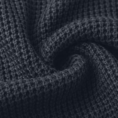 Mens Fashion Color Block Fall Winter Warm Sweater, Cable Knit Sports Workout Long Sleeve Pullover Basic Crew Neck Knitwear4