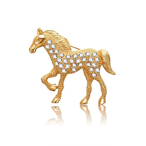 Broche cheval en cristal et strass éclatants pour sublimer vos vêtements