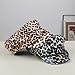 ZSKunity Bow Decor PU Leather Leopard Print Painter Hat Adjustable Drawstring One Size Fashion Retro Versatile Hat (Grey,Medium)