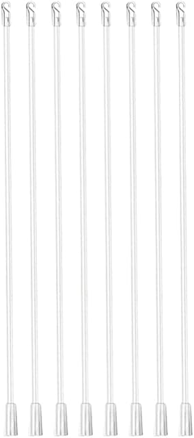 Housoutil 8pcs Vertical Blind Wand Blind Opener Long Window Blind Stick Blind Rod Replacement with Hook 17inch