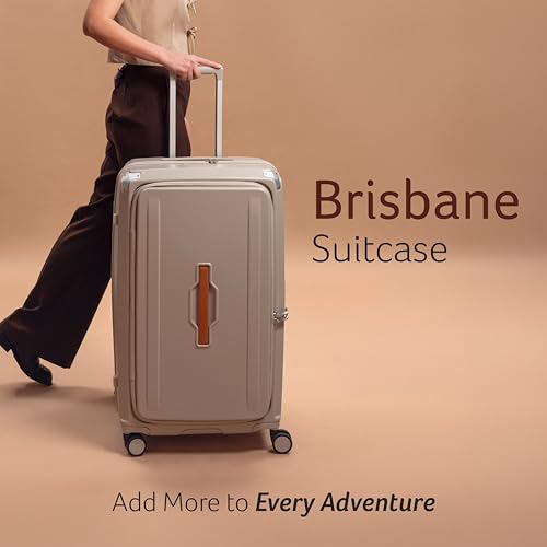 Image of Acer Brisbane Suitcase, 28 inch Check-in, with 360 Degree Spin 8 Wheels, Double TSA Lock, Dual Opening (Top and Mid), Expandable, Recycled Polyseter Material, Moreton Sand