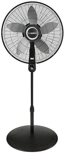Lasko Oscillating Pedestal Fan - 20" - S20620 - Black | Adjustable Height and Tilt, Timer, Remote, 4 Speeds, Floor Fans for Home, Bedroom, Living Room, and Home Office - image 8