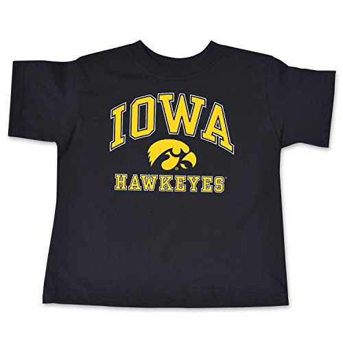NCAA Iowa Hawkeyes Toddler Short Sleeve Tee, 3 Toddler, Black