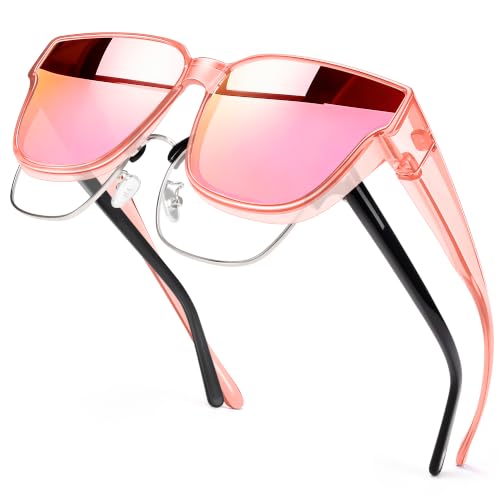 Image of URUMQI Polarized Sunglasses Fit Over Glasses Women Men UV400 Trendy Shades