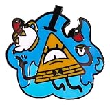 Gravit Cartoon Falls Bill Cipher Boss 1.2 Inches Tall Metal Enamel Pin