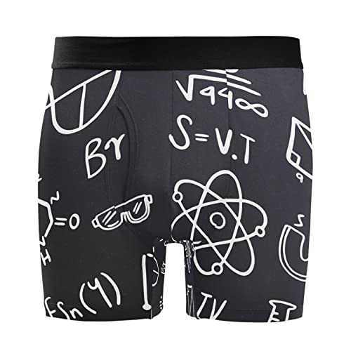 Calzoncillos bóxer elásticos y ultrasuaves Vnurnrn con fórmulas matemáticas en pack de 2