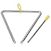 Alomejor 6in Musical Instrument Triangle with Yellow Hanger High Grade Steel and Sturdy Excellent Sound Quality for Children