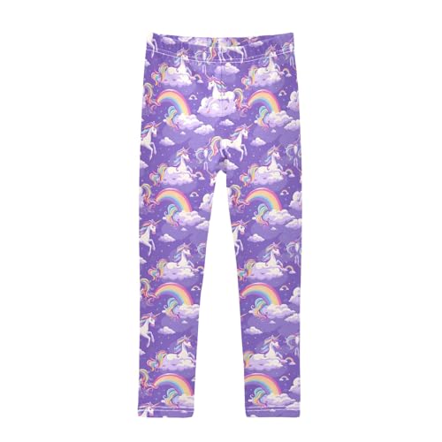 CHIFIGNO Colorful Dinosaurs Leggings for Teen Girls Soft Comfortable Leggings for Kids, 4T Ankle Length Toddler Girl Leggings