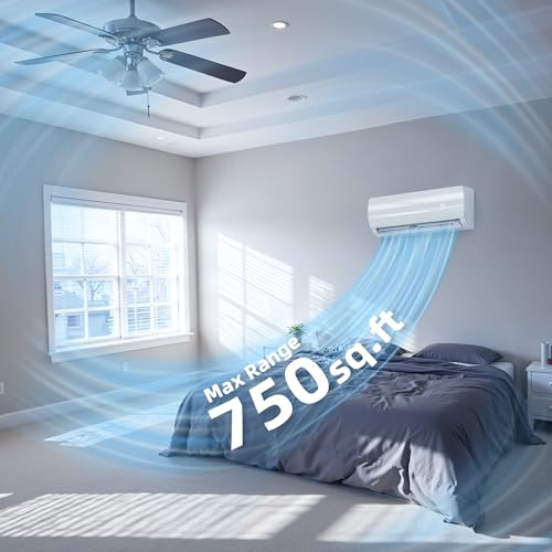 Manastin 18000BTU Mini- Split- Klimaanlage & Heizung mit Wechselrichter, 19 SEER2 energiesparende AC- Einheit, kühlt Räume bis zu 1250 m², komplettes Installationsset, Weiß-6