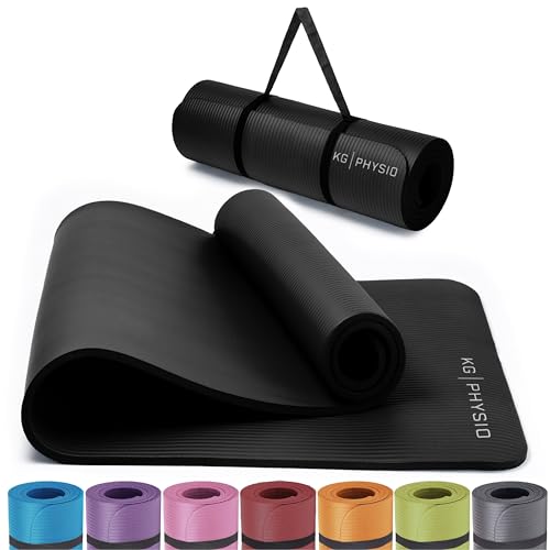 KG Physio Yogamatte Rutschfest und Gepolstert - Yoga Matte mit Tragegurt, Fitnessmatte, Turnmatte,...