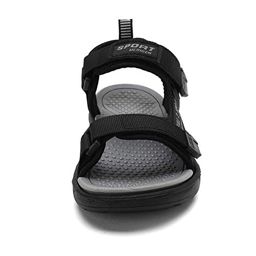 Kulebear Kids Boys Summer Sports Sandals Hiking Beach Outdoor Open Toe Sports Sandals For Kids Black/Grey 3 Little Kid thumb #4