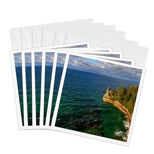 Cartes de vœux château des mineurs lac Supérieur Michigan de 15x15 cm