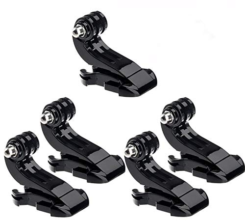 (5 Packs) Fotasy Vertical Surface J-Hook Buckle Mount Adapter, J Hook Clip Helmet Mount for GoPro Hero 2 3 3+ 4 5 6 7 8