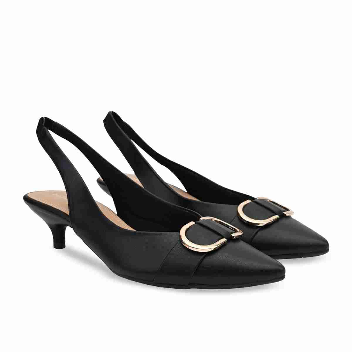 by Regal Women Buckled Kitten Heel Slingbacks-image-37