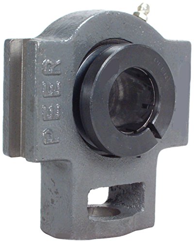 Peer Bearing GRT208-24-11/16 Cast Iron Take Up Unit, Wide Inner Ring, Relubricable, Grip-It 360 Degree Locking Collar, Single Lip Seal, 1-1/2" Bore, 11/16" Slot Width #1