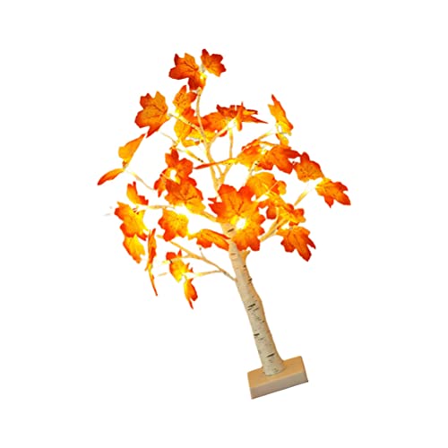 Lampe arbre feuille d'érable USB Veemoon en plastique pour la décoration de table