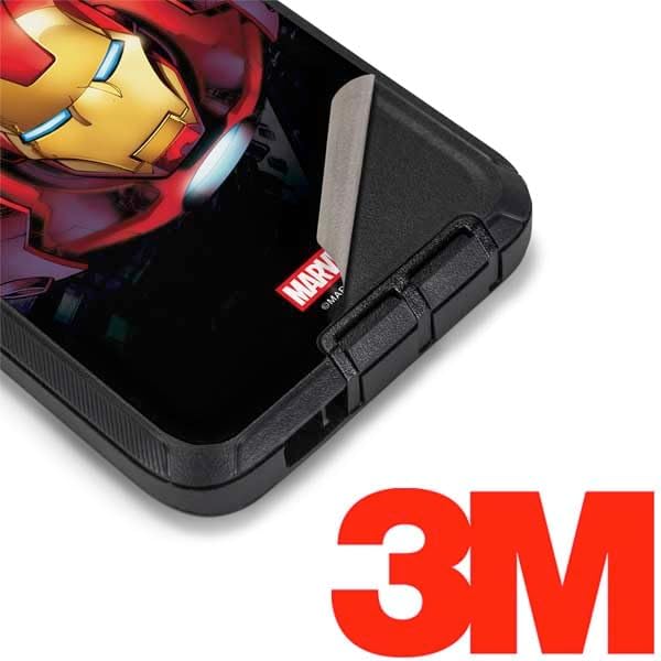 Skinit Decal Phone Skin Compatible with OtterBox Defender Galaxy S10 - Officially Licensed Marvel Avengers Assemble Iron Man Design