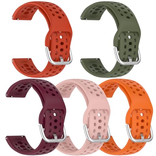 NovemFoal Amazfit Active2 �X�N�G�A�E�H�b�`�o���h �����p 5�p�b�N - �\�t�g�V���R���X�|�[�c�X�g���b�v �����F (A2434���f���Ή�) (�N�₩�ȐF)