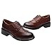 Imagen de rismart Mujer Ronda Punta Cuero Brogue Oxfords Zapatos de Cordones 02363