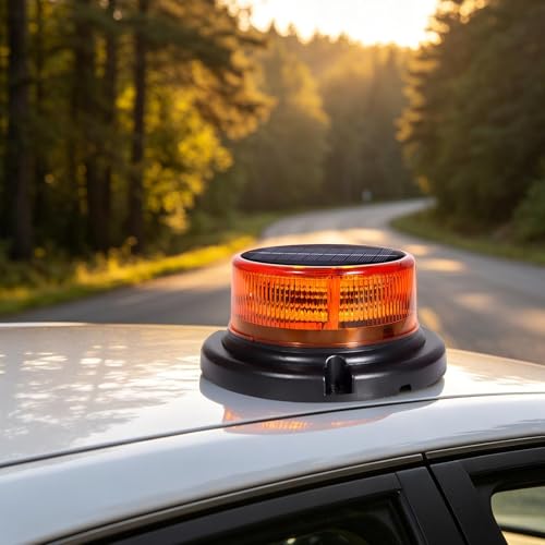 Luz de advertencia solar LED intermitente e impermeable para señalización vial 3