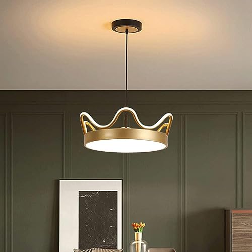 Lustre couronne en acrylique blanc chaud 3000K pour intérieur chic