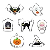 Cortador de galletas de Halloween - Molde para hornear Halloween |. Molde para hornear de acero inoxidable para patatas - Molde para pastelería, utensilios para hornear para decoración de fiestas de