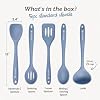 Starpack Stir and Serve Silicone Cooking Utensils Set (5-Piece, 11") - LFGB Non Toxic, 600°F Heat Resistant, BPA-Free - One-Piece Seamless, Dishwasher Safe - for Nonstick Cookware, Light Blue #2