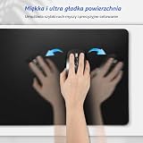Gimars 3 w 1 Duża Podkładka pod Myszą i Pianka Zapamiętująca Klawiatury Podpórki pod nadgarstek, Myszówka z Wspomaganiem Łokcia przeciwko Bólowi z Gra, Biurko, 80x30 cm, Czarna