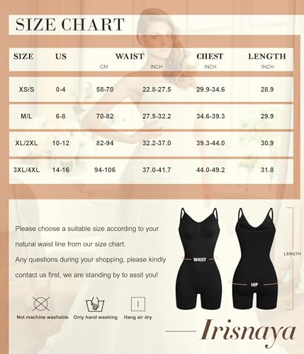 Irisnaya Women Slimming Bodysuits Shapewear Tops Tummy Control Body Shaper Spaghetti Strap Camisole Leotards Bodycon Jumpsuit thumb #5