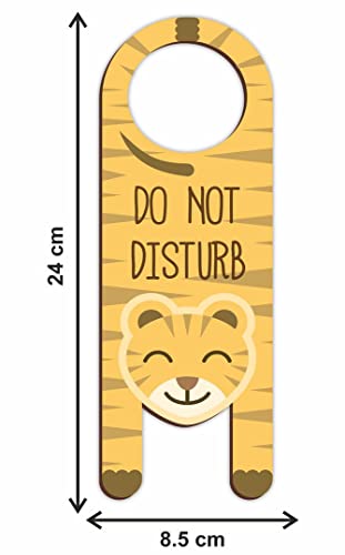 Image of KREEPO Do Not Disturb Tiger Shaped MDF Door Sign Hanger Size(24cm x 8.5cm) kr55