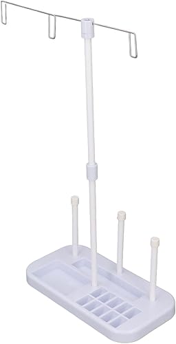 Miniatura 7 de Soporte de hilo de 3 carretes, soporte de carrete de hilo de bordado, organizador de hilo para máquinas de bordado y costura