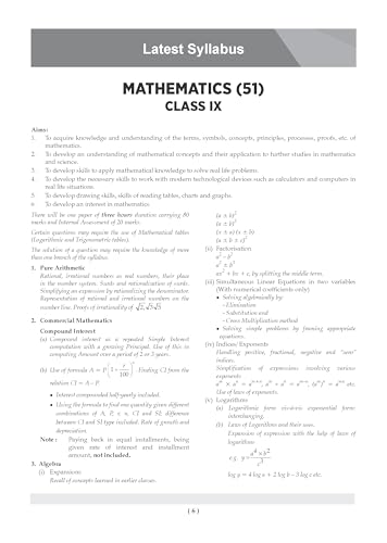 Image of Oswaal ICSE Question Bank Mathematics Class 9 For 2027 Exam | Chapter-wise & Topic-wise Revision Notes | Competency-focused Questions | Aligned with latest Syllabus & Exam Pattern