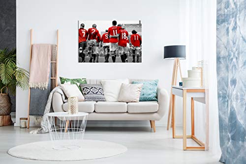 Panther Print, Canvas Wall Art, Manchester United Pictures For Walls, Beautiful Bedroom Framed Artwork, Legends Football Canvas Picture Print For Special Occasions (46X31Cm) #TOP1