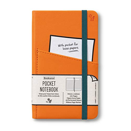 IF Bookaroo Carnet de notes de poche Orange Format A6