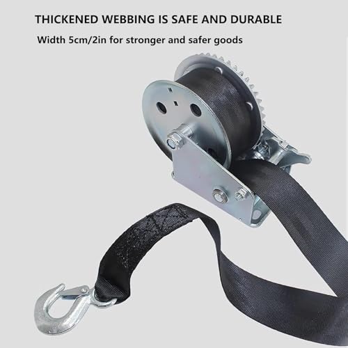 Treuil manuel 4:1 avec cliquet bidirectionnel et sangle nylon 1200 LB - 6