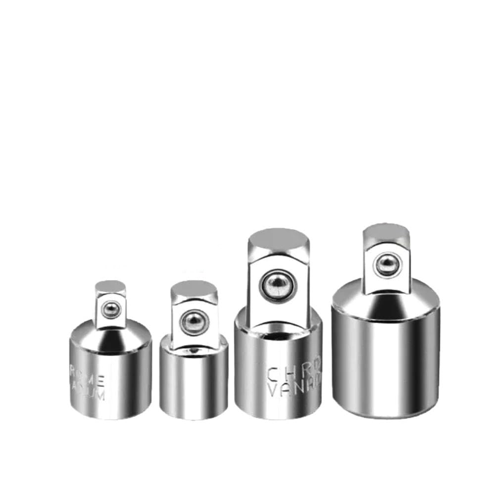 Guochenjie 4Pcs Converter Allen Key Set Ratchet Torque Wrench Square Drive 5-210N.m Reversible Ratchet Key 3/8" 1/2" Adjustable Torque Spanner Precise Preset Hand Tool Hand Tools(4Pcs Converter)