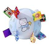 Yonuaret Pelotas de Peluche Suaves para Perros pequeños, Pelota de Peluche para Perros | Juguetes para Masticar Cachorros,Pelotas interactivas rellenas Active Play con chirriadores y Correas para