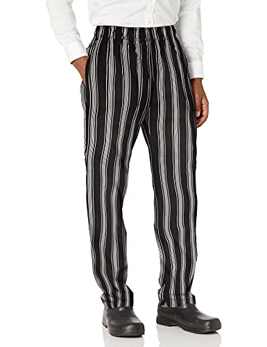 Chef Code Men's Chef Pant, Triple Stripe Black White, 2X-Large #TOP10
