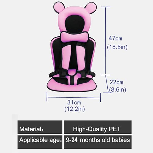 Toddler Travel Luggage Seat with Anti-Slip Rope, Pink Color, Ride on Luggage for Kids, Ride Luggage Vest for Babies (Luggage not included)2