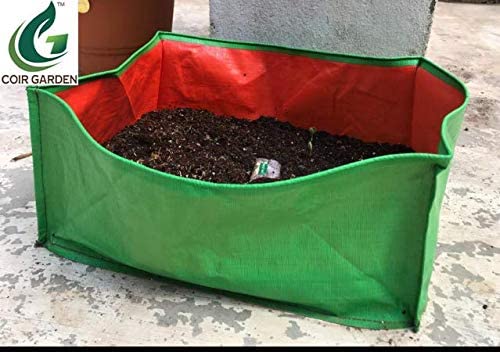 COIR GARDEN-Terrace Gardening HDPE Grow Bags for Vegetable Plants (18"x12"x8" Inches) - [46cms(L) X30cms(W) X20cms(H)] - Pack of 4