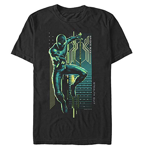 T-shirt Spider-Man noir homme M au coton respirant Far from Home