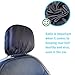 ACTOOLE 2 Pcs Satin Car Headrest Cover for Women Haircare Soft Satin Car Head Rest Cover for Hair Protection Satin Cover for Headrest, Reusable and Adjustable (Satin- Black)