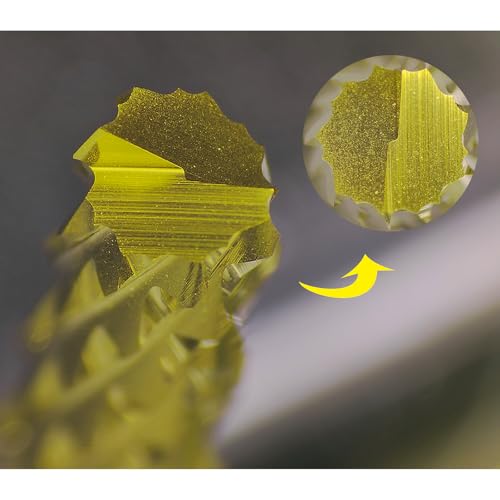 Image of Tools 10Pcs 0.6mm TiN Coating Solid Carbide End Mill Engraving Milling Cutter CNC Router Bits for PCB Machine, 1 /8 inch Shank 1BOX